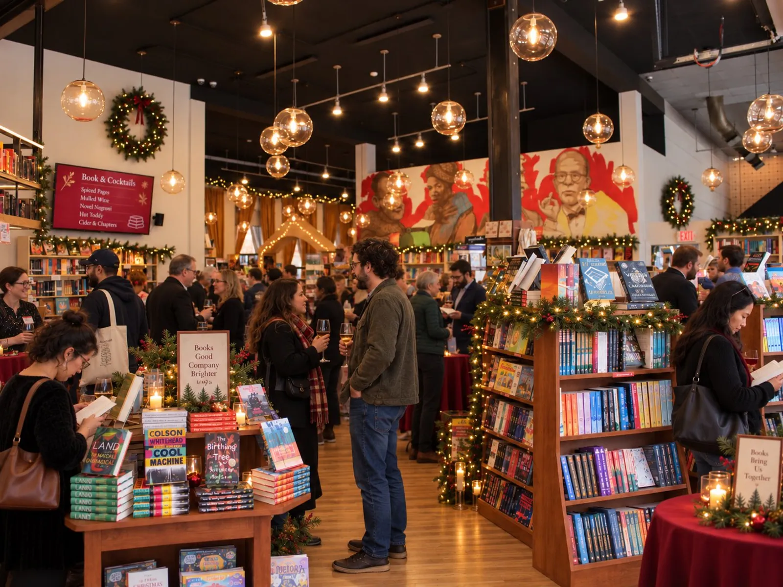 Holiday party at Denver Book Society